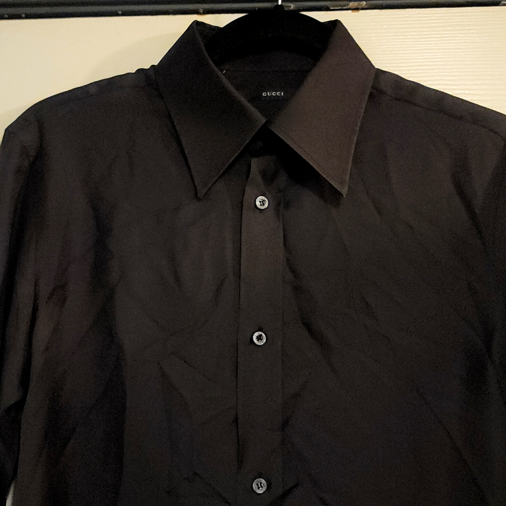 Gucci black silk shirt